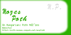 mozes poth business card